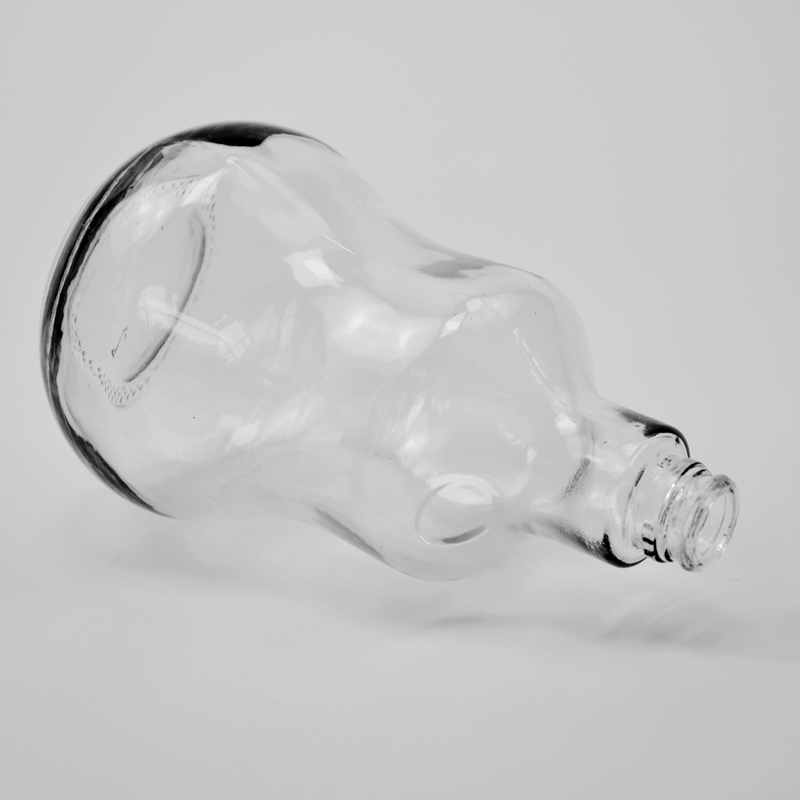 600ml Gourd Shape Liquor Spirit Food Grade Clear Glass Bottle for Packaging