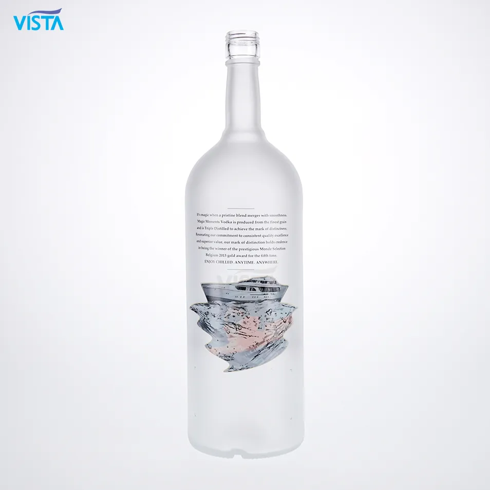 Glass Vodka Bottle View 2