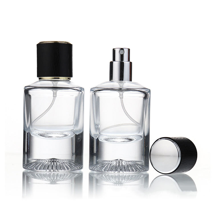 Wholesale 50ml Round Customized Spray Glass Perfume Bottle with Spray