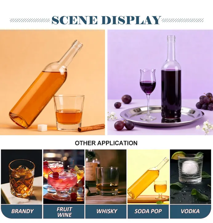 Wholesale 750ml Empty Shape Glass Wine Bottle