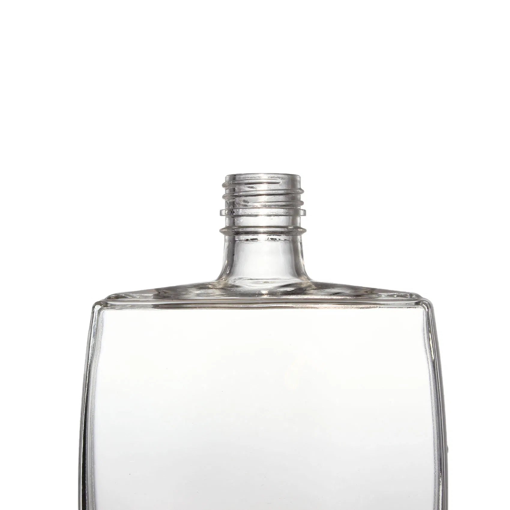 Fancy Rectangular Shape Brandy Bottle Printed 700ml 70cl Whisky Tequila Rum Gin Super Flint Vodka Alcohol Wine Liquor Glass Bottle with Cap for Bar