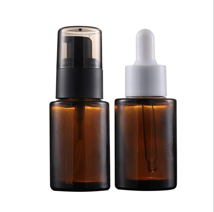 Wholesale 5ml 10ml 15ml 30ml 50ml 100ml Frosted Amber Green Blue Black Essential Oil Dropper Bottle Glass Roll-on Perfume Bottle with Sprayer Pump and Lids