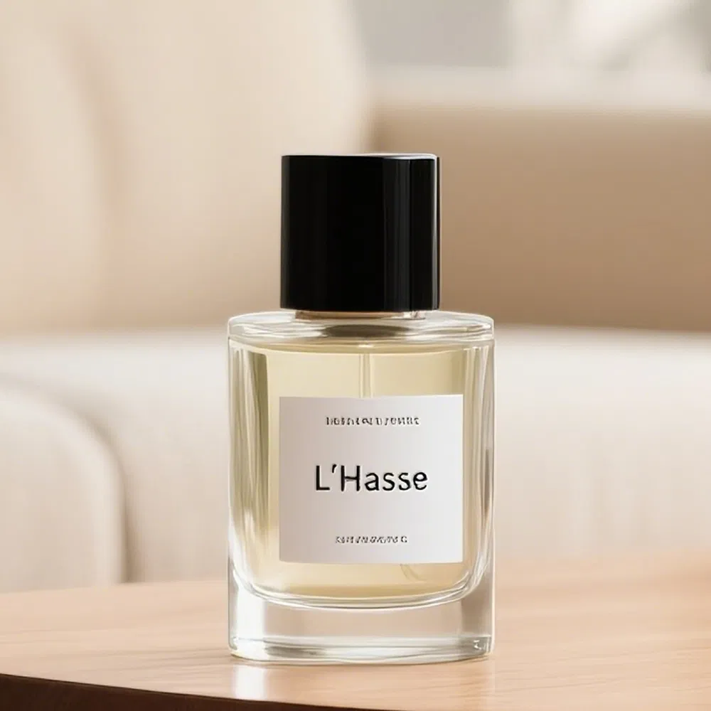 Women Perfume Bottle 50ml Glass Atomizer with Gold Trim Embossed Design for Luxury Fragrances Fine Mist Sprayer