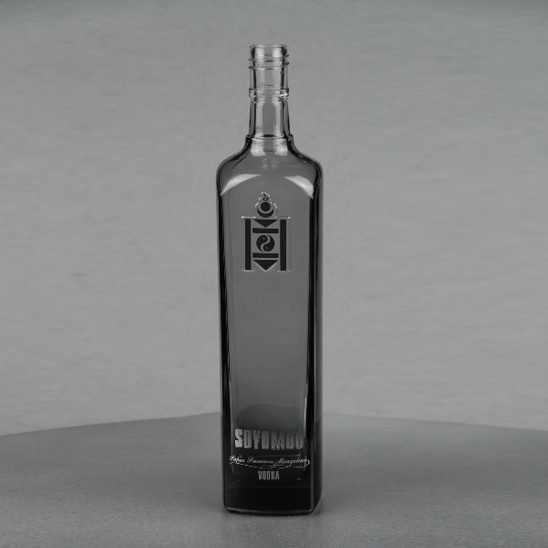 Pink Painting Vodka Bottle Luxury Liquor Spirits Flint Glass Bottle