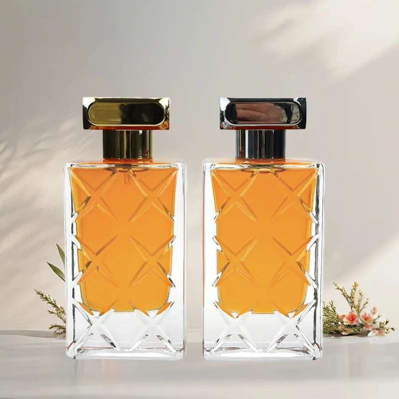 80ml Patterned Glass Bottle 14