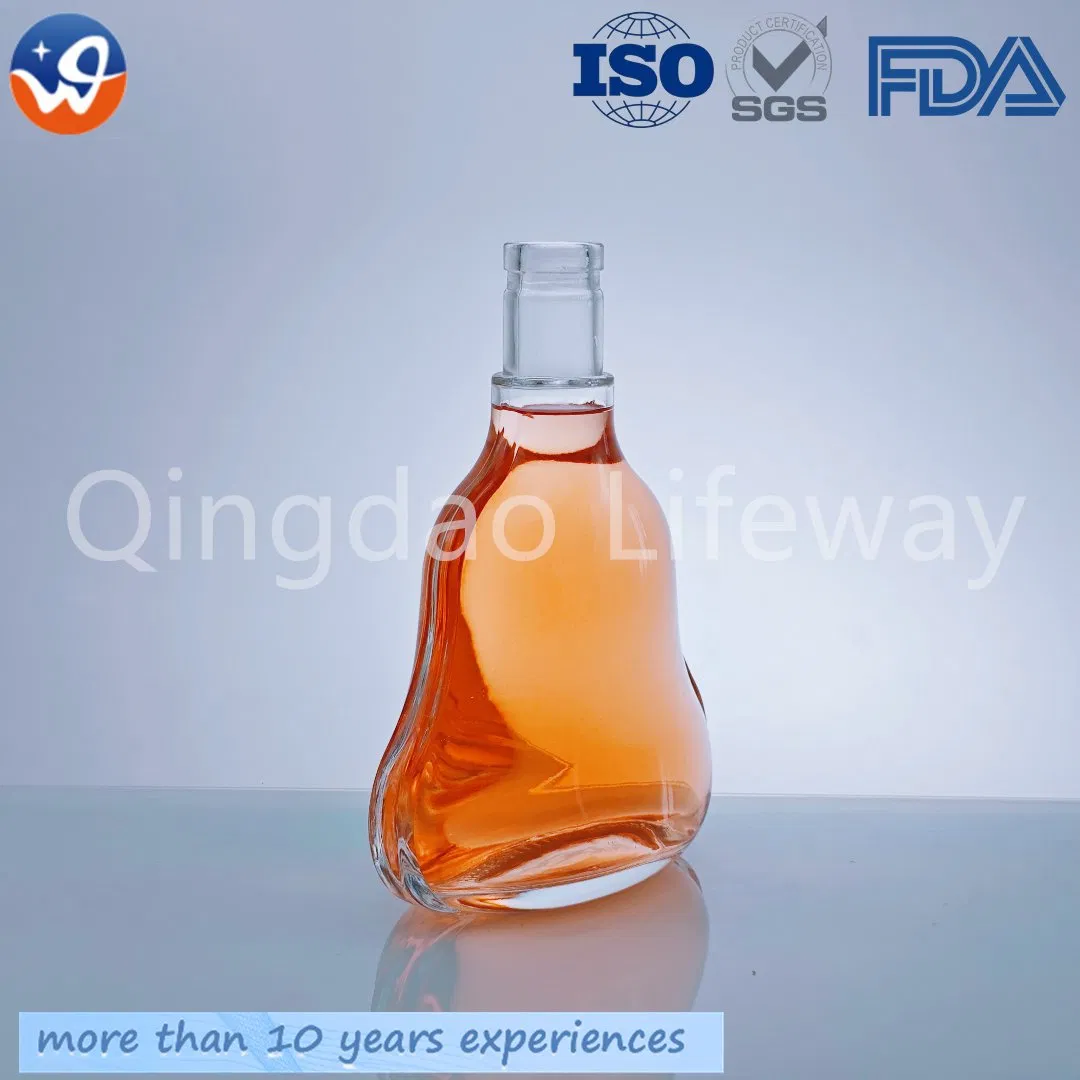 Custom Embossed Whiskey Gin Tequila Rum Mezcal for Flat Surface 500ml 700ml 750ml 1000ml Glass Spirits Bottle