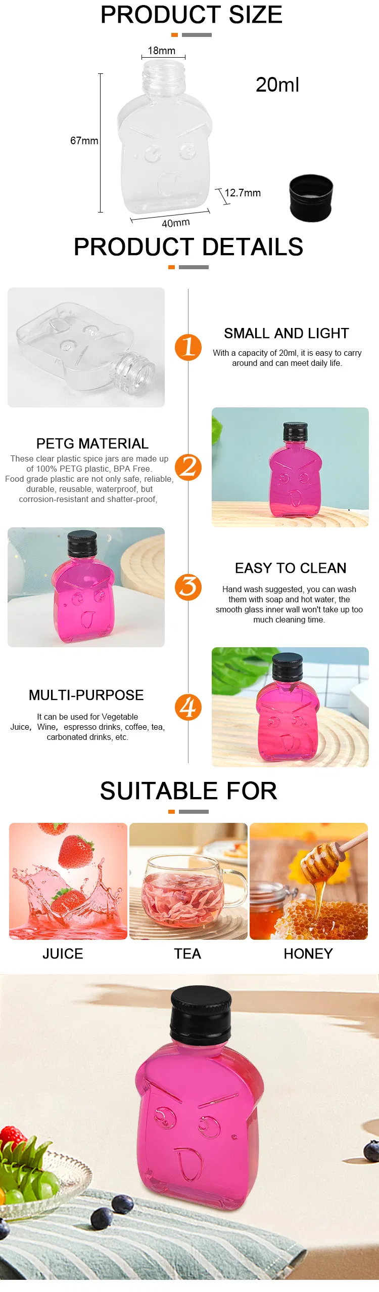 Plastic Liquor Spirits Bottle Detail