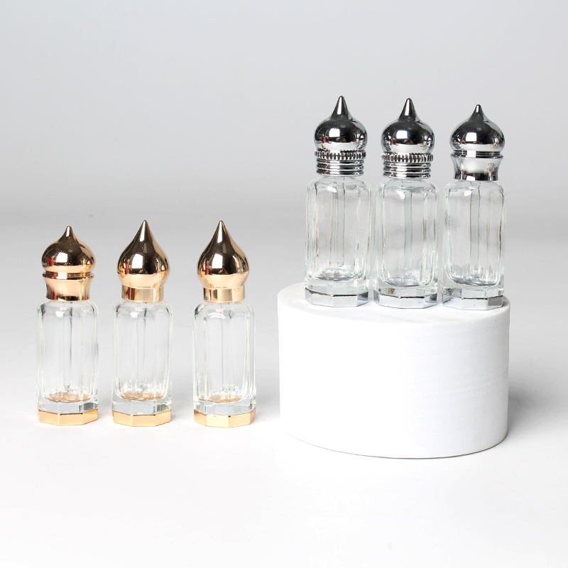 Arabic Thick Base 6ml Attar Glass Oud Oil Perfume Bottles with Cap