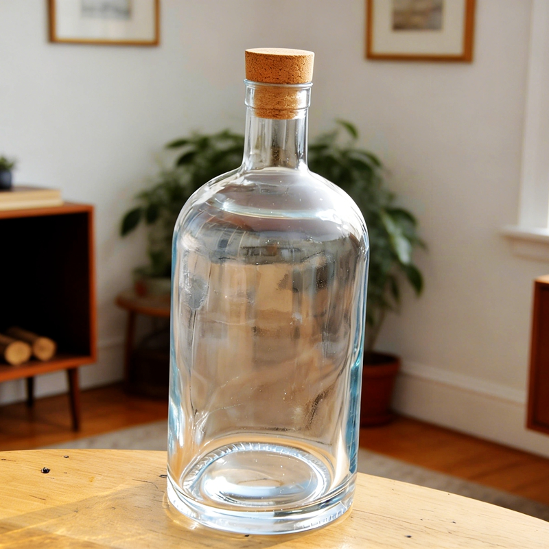 Round Spirit Liquor Glass Bottle for Distillery