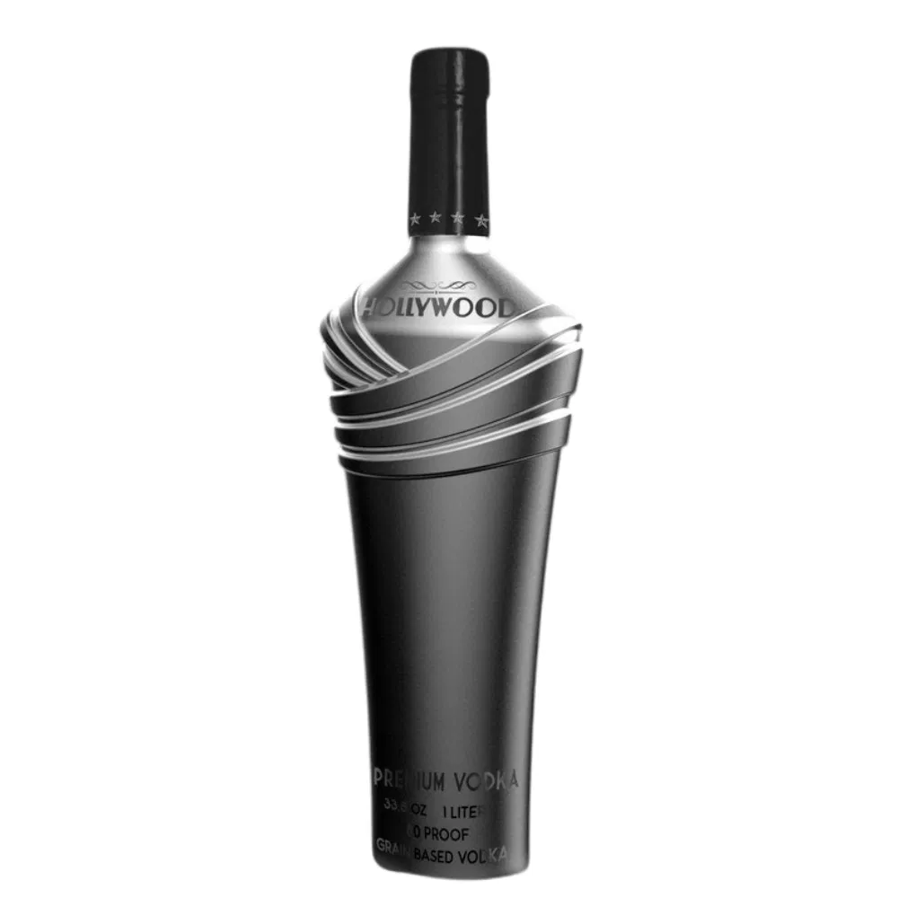 Black Vodka 750ml Frosted Brandy Empty Whiskey Glass Bottle Clear Price for Whiskey