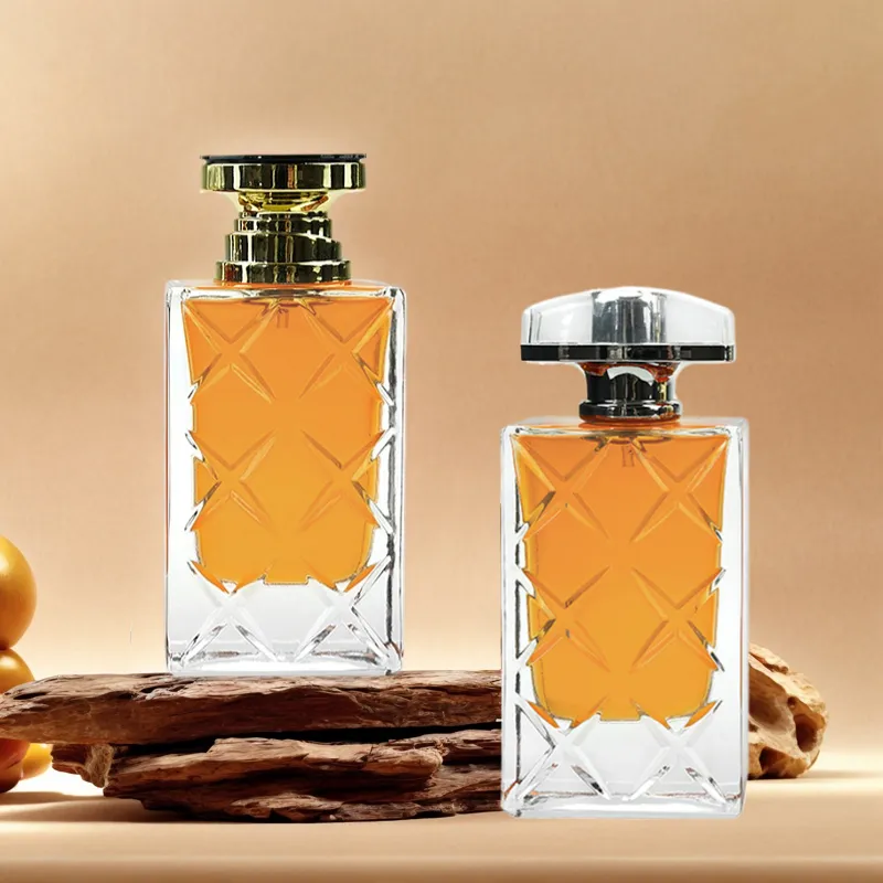 80ml Patterned Glass Bottle 9