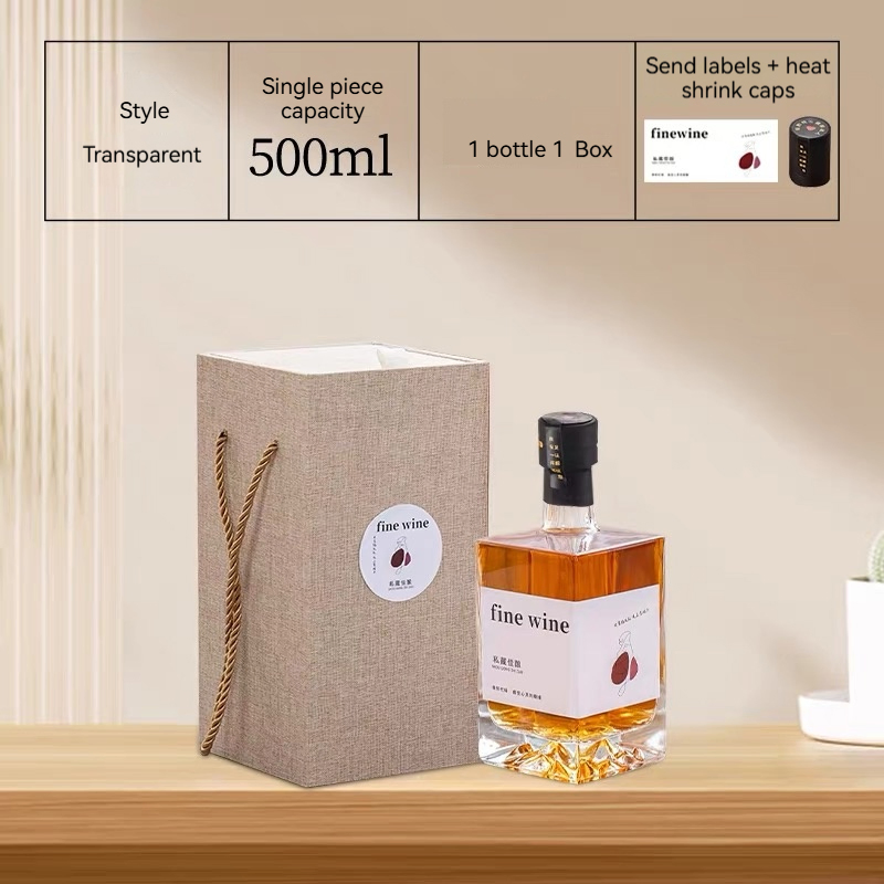 750ml 700ml 500ml 350ml Factory Custom-Made Thin Tall Round Cork Mouth Long Neck Thick Bottom Gin Rum Liquor Glass Bottle
