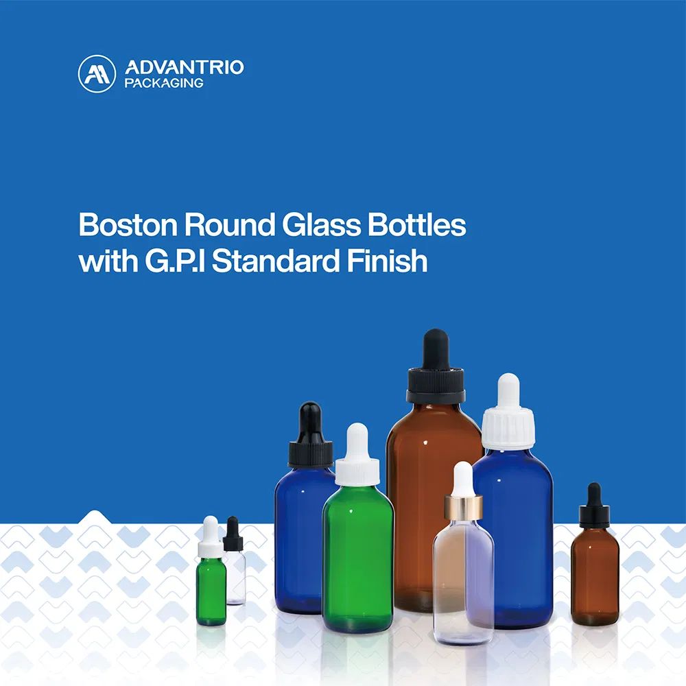 0.5 oz 1 oz 2 oz 4 oz 8 oz 16 oz 32 oz Clear Blue Green Amber Boston Round Glass Bottle Dropper Bottle 18/400 20/400 22/400 28/400 Neck Finish with Dropper Caps