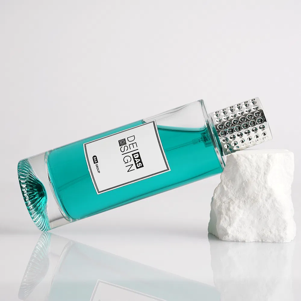 30ml 50ml Round Glass Perfume Bottle Empty with Heavy Fluted Base Custom Logo Clear Thick Bottom Perfume Atomizer