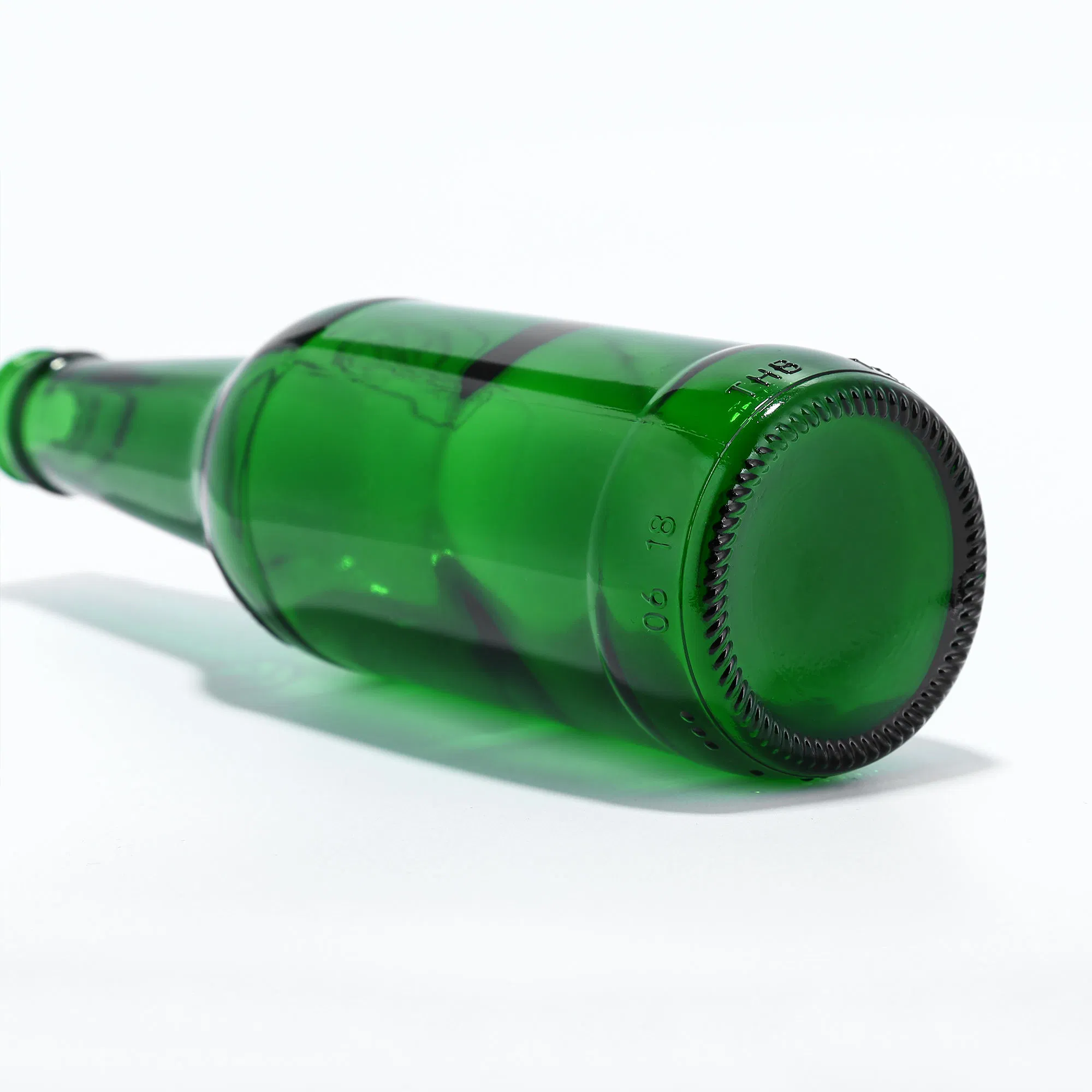 330ml Green Custom Shape Empty Glass Beer Bottle