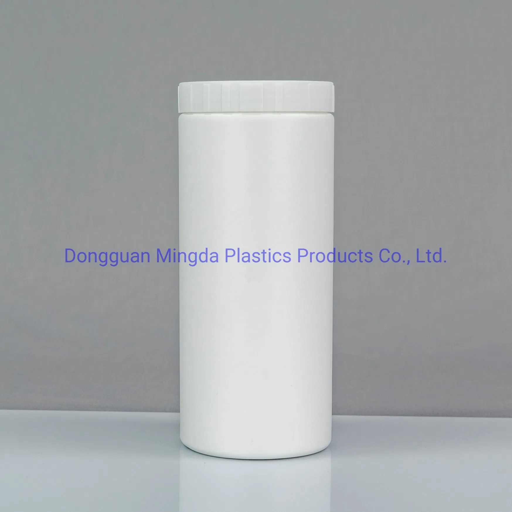 Wide Neck Factory Made Wholesale White Cylindrical Food Grade Tall Plastic Bottle