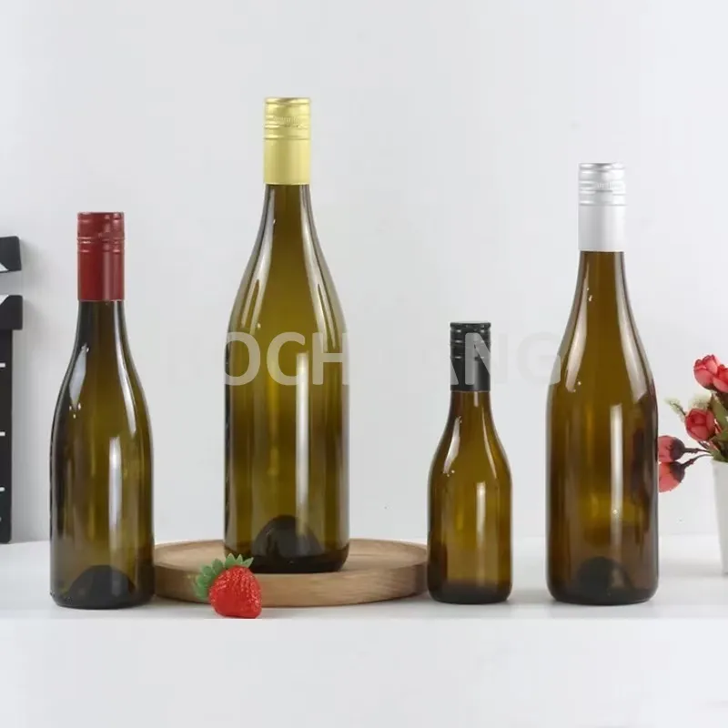 Antique Green Burgundy Bottles