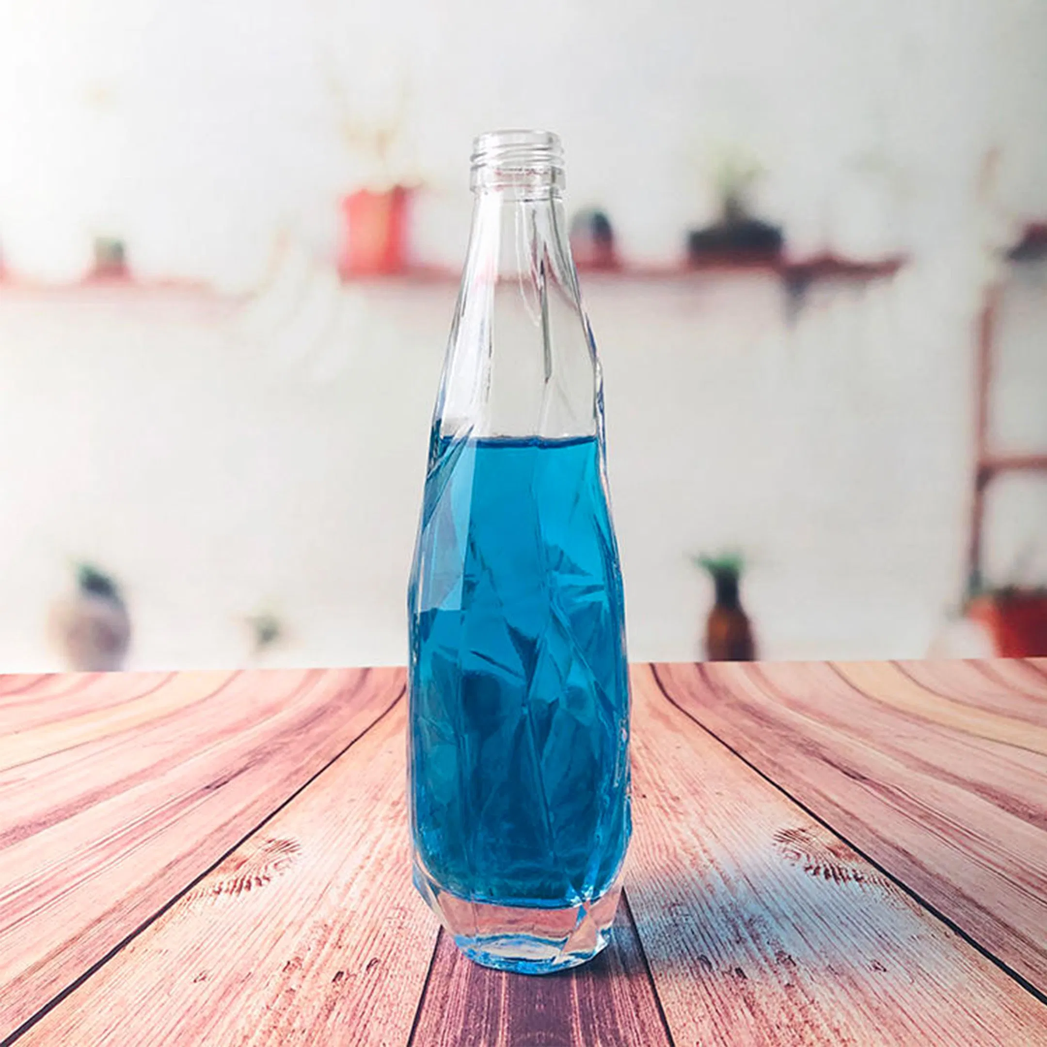 Unique Design Custom Liquor Bottle Luxury Water Glass Bottle for Decor