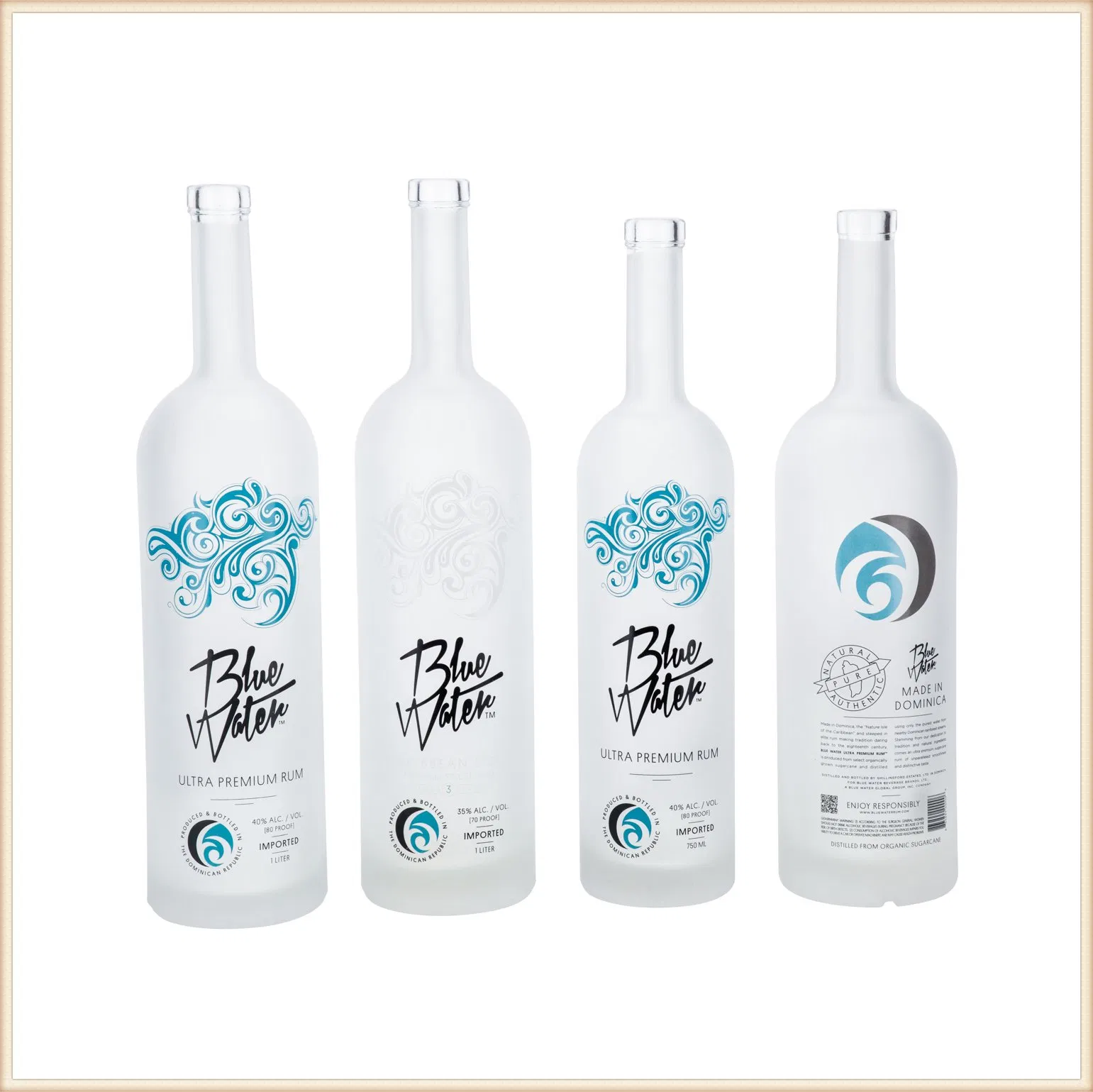 750ml Heavy Duty Glass Spirit Bottle with Secure Screw Cap and Frost Finish