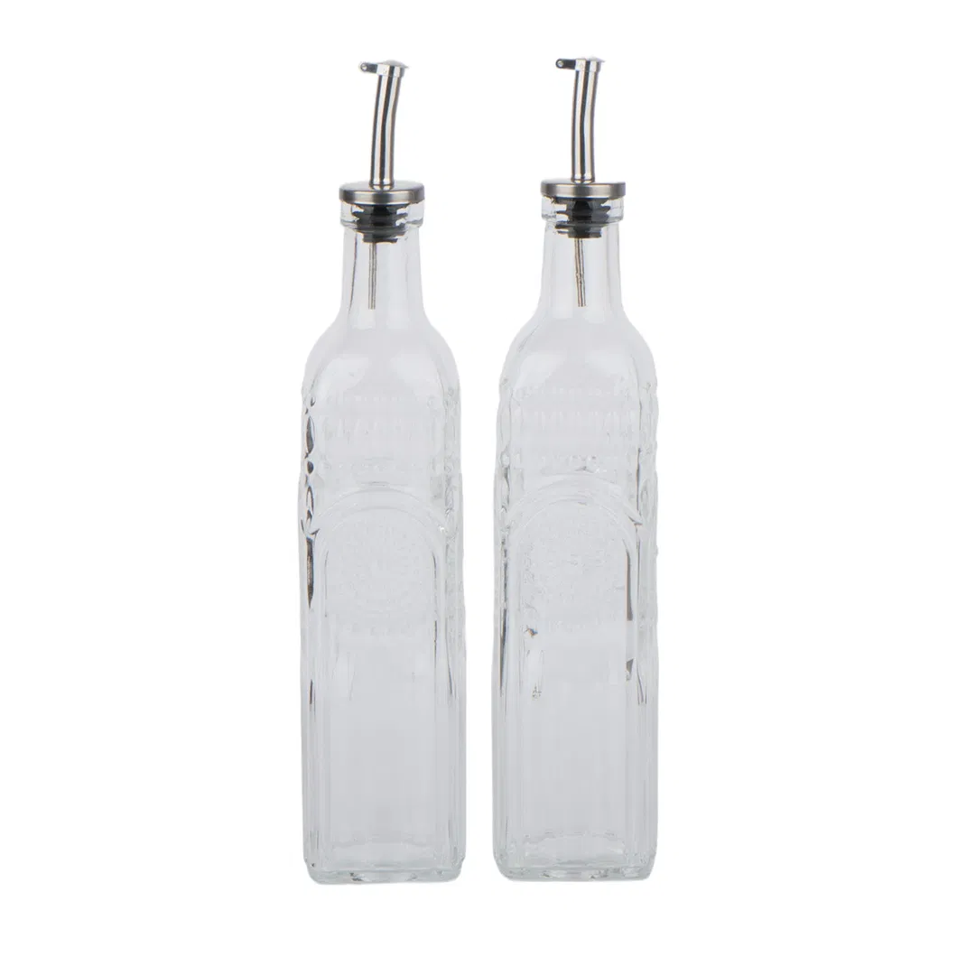 Square Glass Oil Bottle 2