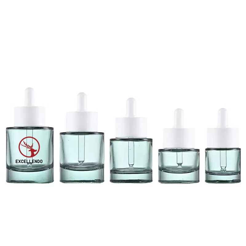 15ml, 20ml, 30ml, 40ml, 50ml Thick Base Flat Shoulder Dropper Bottle Serum Bottle