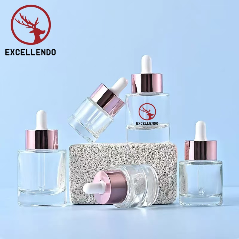 15ml, 20ml, 30ml, 40ml, 50ml Thick Base Flat Shoulder Dropper Bottle Serum Bottle