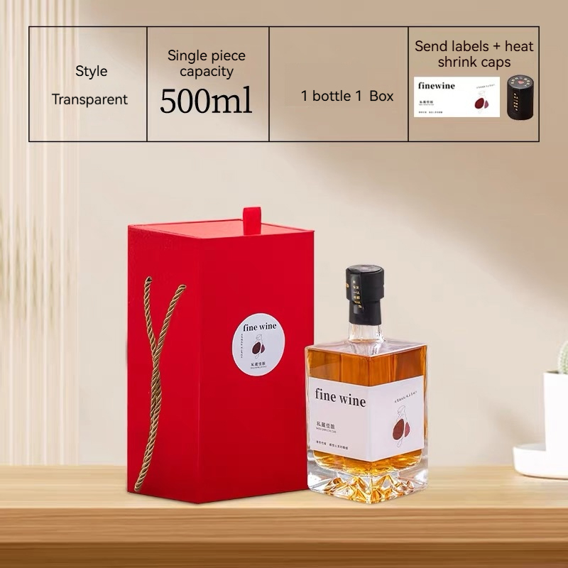 750ml 700ml 500ml 350ml Factory Custom-Made Thin Tall Round Cork Mouth Long Neck Thick Bottom Gin Rum Liquor Glass Bottle