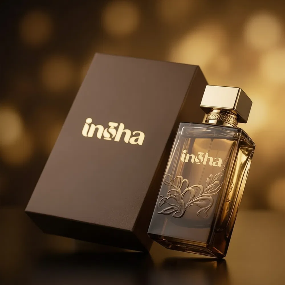 Hot Sale Premium Crystal Perfume Bottle 100ml Gradient Glass Perfume Bottle 30ml 50ml Wholesale Square Empty Perfume Bottle with Box Packaging and Spray Pump