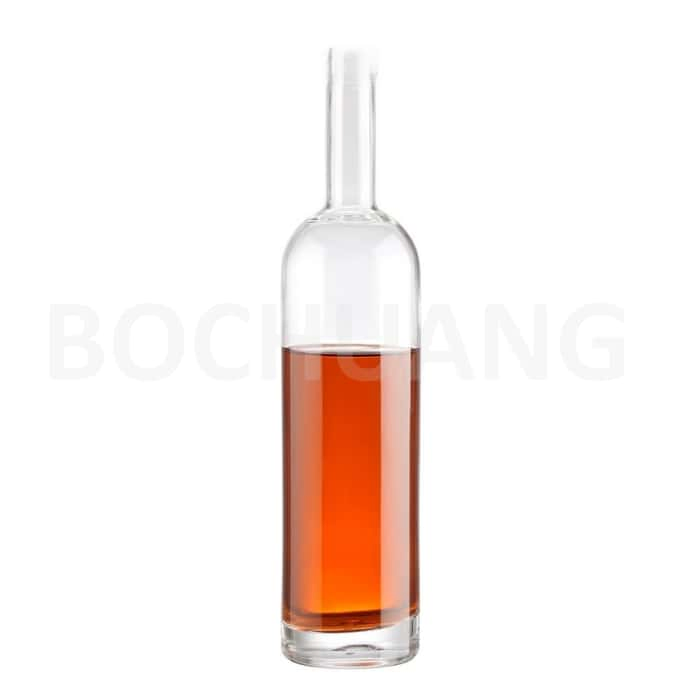 750ml Glass Bordeaux Wine Bottle Flat-Bottomed Cork Finish