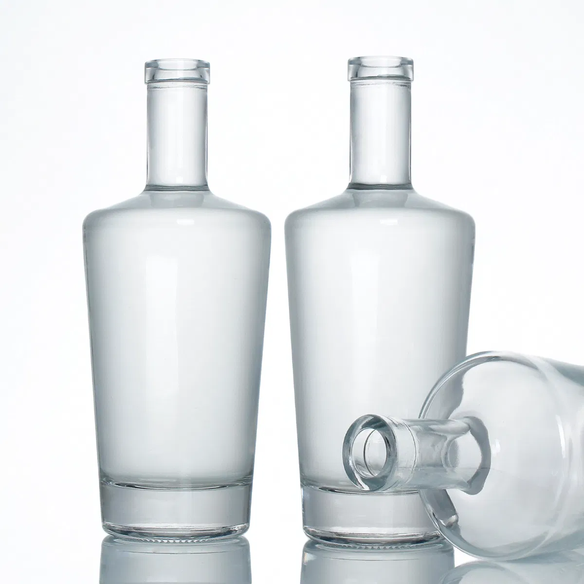 Wholesale 500ml 700ml 750ml Clear Tall Glass Bottles Slender Neck Limoncello Liquor Rum Whsiky Vodka Bottle