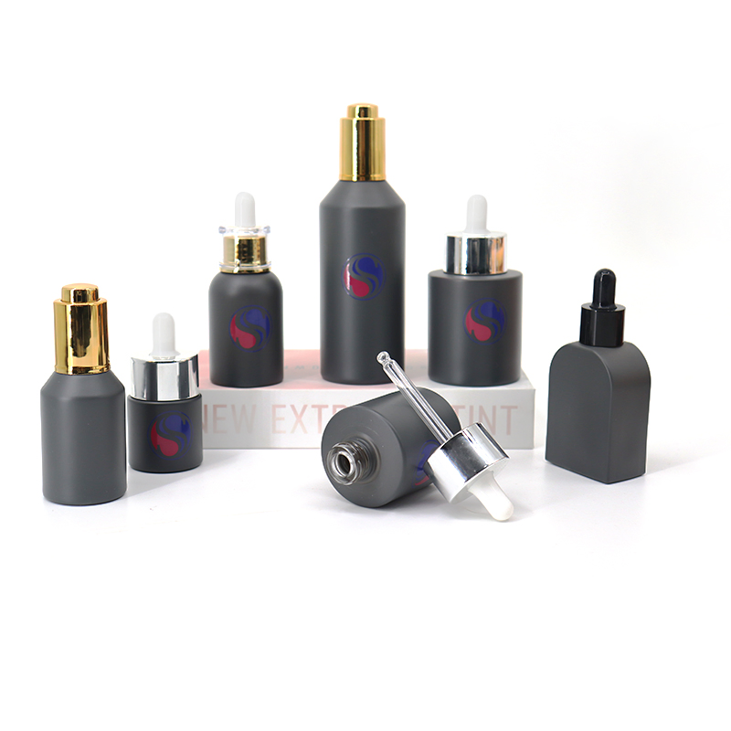 Wholesale Fancy Luxury Printed Cosmetic Packaging 30ml 50ml Empty Recycled Face Skincare Oil Toner Pump Bottles for Hair Oil Custom Glass Dropper Bottle Set