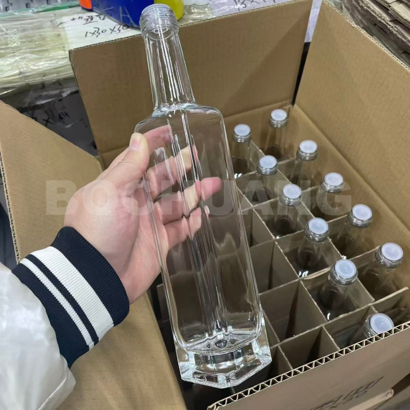 Custom 100ml 200ml 330ml 375ml 475ml 500ml 700ml 750ml 1000ml Flint Frosted Painted Printed Glass Bottles for Liquor Spirits Beverage Wine Packaging