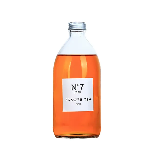 Round Glass Beverage Bottle