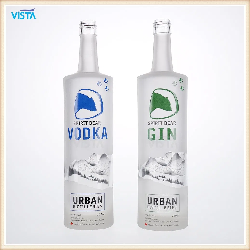 750ml Heavy Duty Glass Spirit Bottle with Secure Screw Cap and Frost Finish