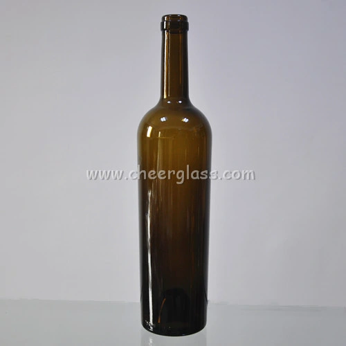 750ml Unique Glass Wine Bottle with Cork Finish