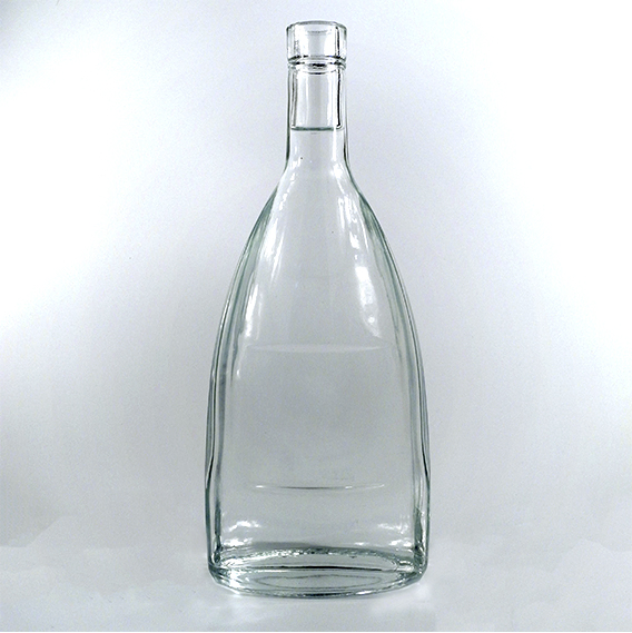 500ml 720ml 750ml Transparency Empty Design Custom Xo Wine Rum Spirit Glass Bottle Customized Printed Bottle with Cork Finish