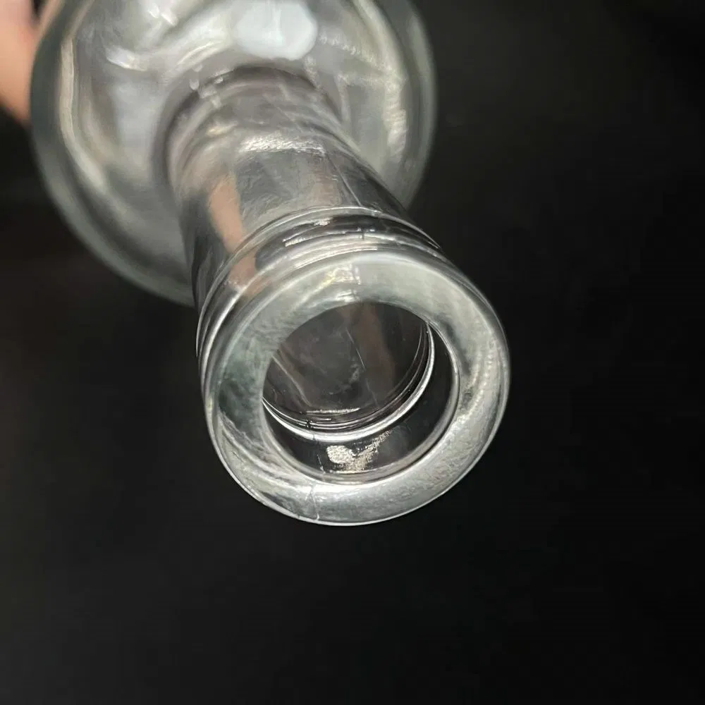 Tall Bottle with Long Narrow Neck Frosted Liquor Glass Bottle Recycled Glass for Tequila Mezcal Rum Gin Vodka Whiskey