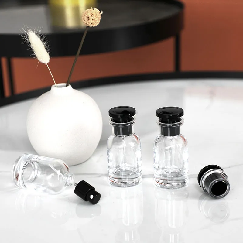 Thick Base Empty Glass Perfume Bottle with Lids OEM ODM