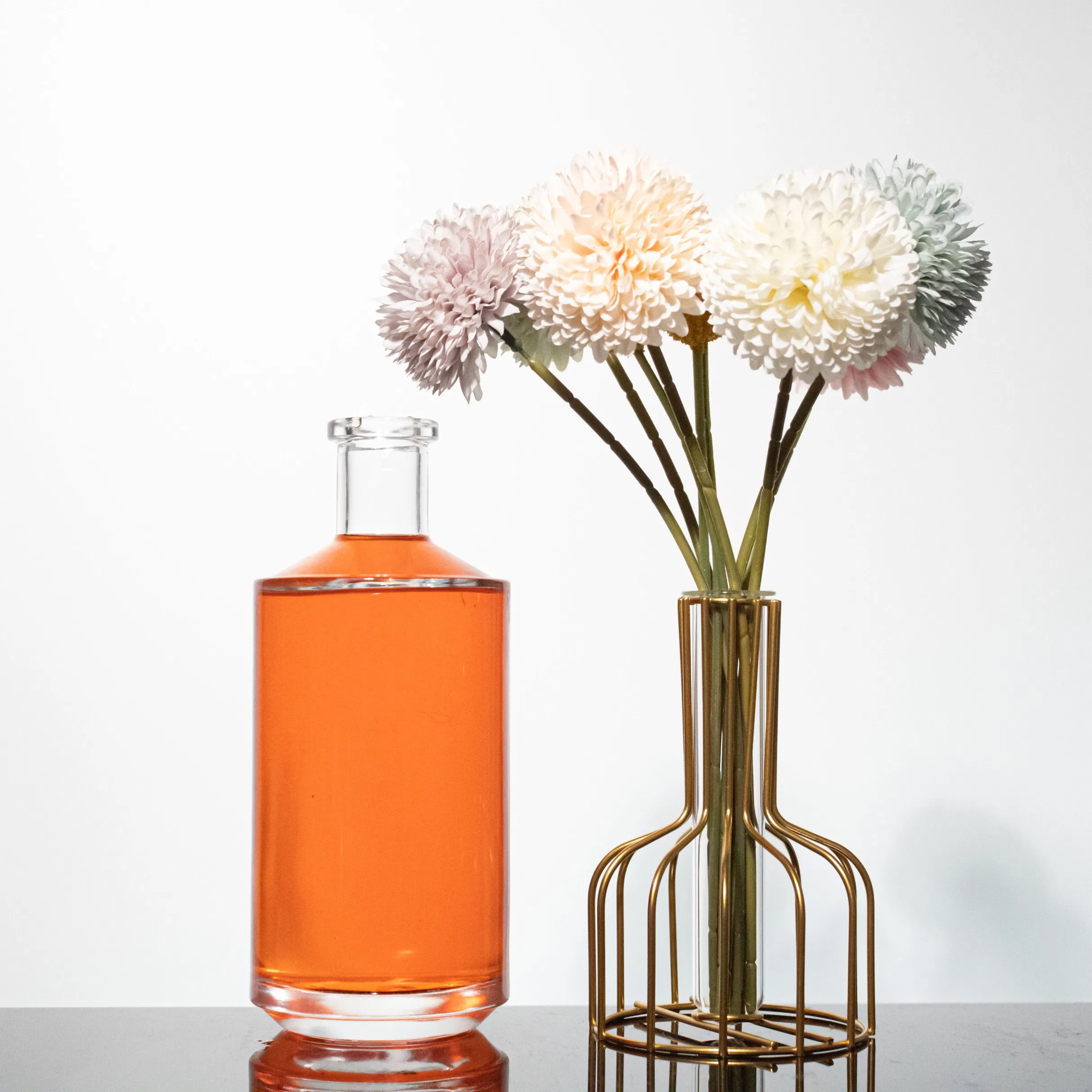 700ml 750ml Extra Premium Flint Silk Screen Printed Spirits Liquor Gin Vodka Glass Bottle