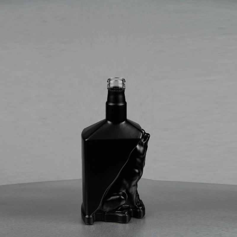 Pink Painting Vodka Bottle Luxury Liquor Spirits Flint Glass Bottle