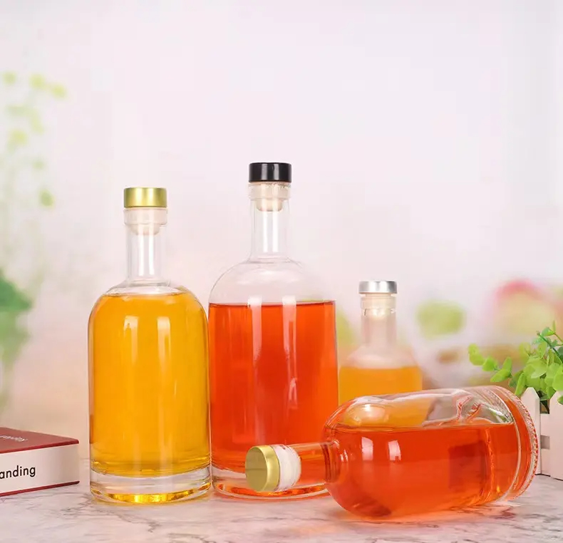 Wholesale Extra Flint Gin Liqueur Bouteille 500ml 750 Ml Glass Bottle for Whiskey