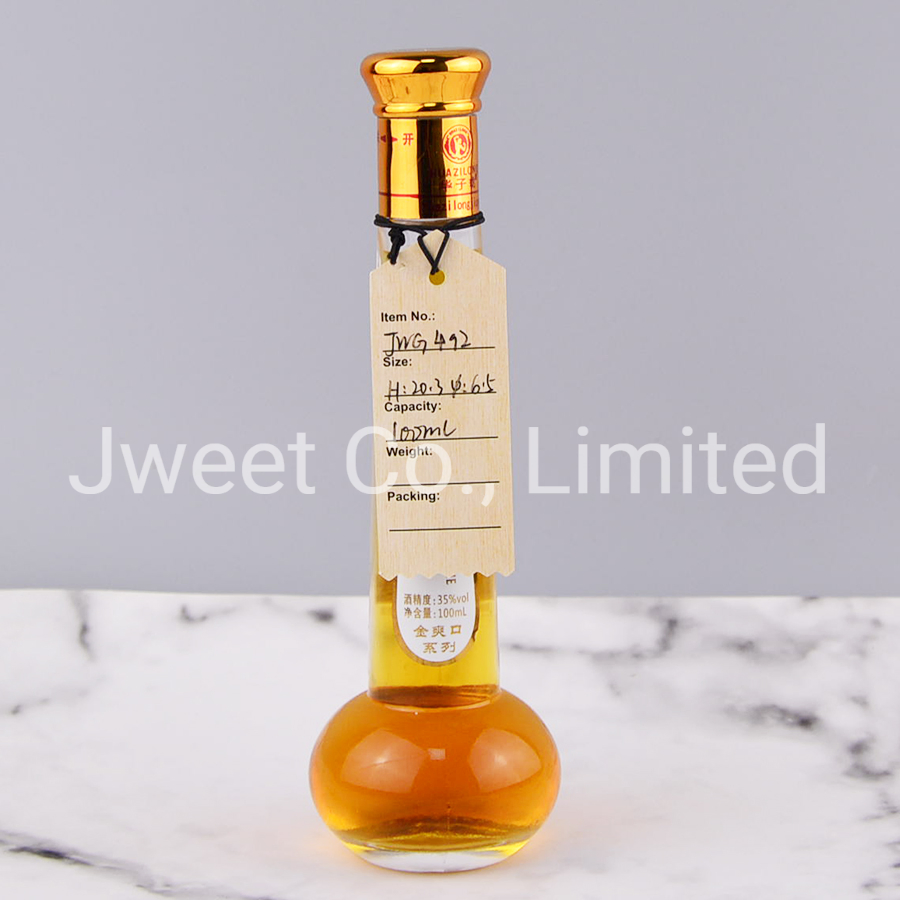 100ml Mini Glass Bottle with Long Neck Wholesale for Spirit Tequila