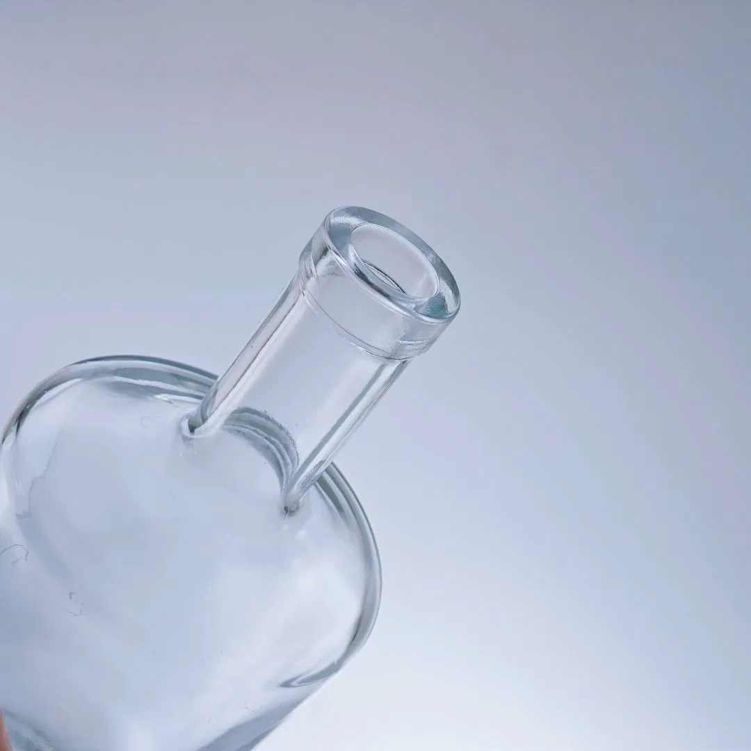 375ml 500ml 700m 750ml 1000ml Whisky Tequila Bourbon Vodka Rum Brandy Custom Color Printing Frosted Special Unique Shape Luxury Glass Liquor Bottle with Cork