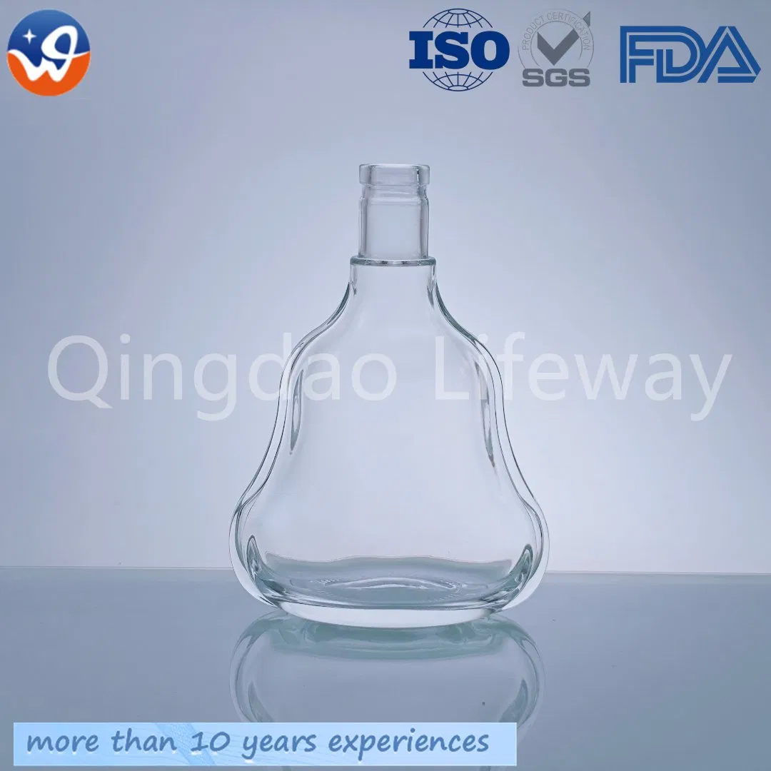 Custom Embossed Whiskey Gin Tequila Rum Mezcal for Flat Surface 500ml 700ml 750ml 1000ml Glass Spirits Bottle