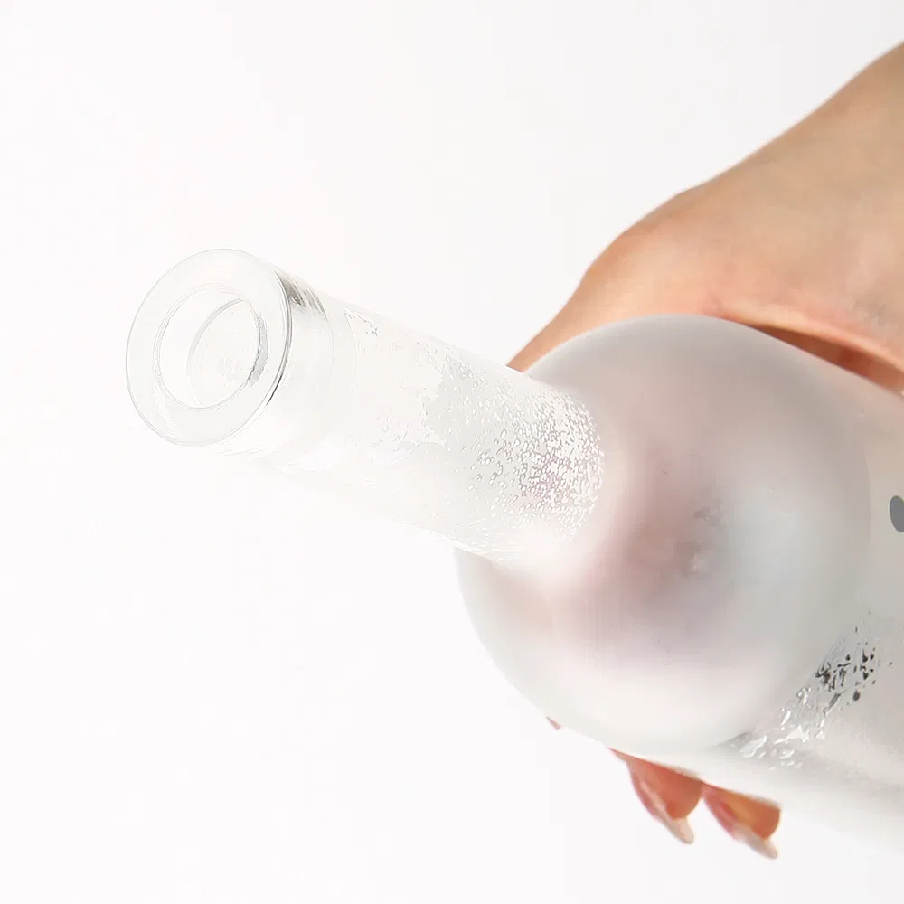 Thick Base Glass Liquor Bottle