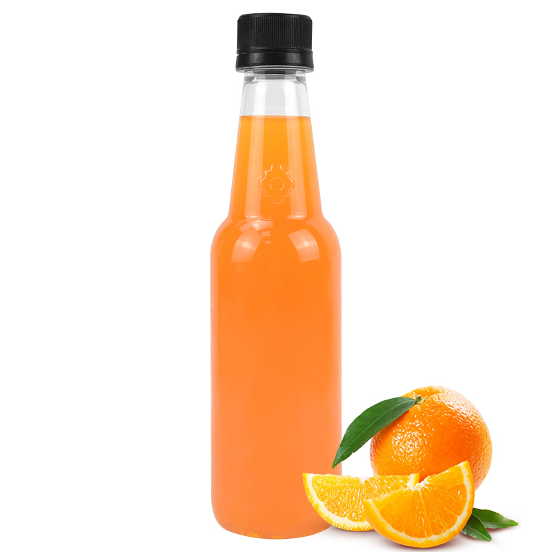 400ml Long Neck Plastic Bottles Tall Slim Beverage Juice Plastic Bottle with Cap