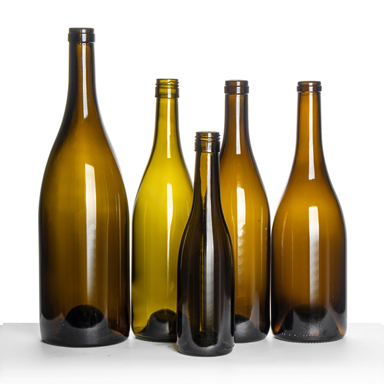 Cork Finish Burgundy Wine Glass Bottle 750ml