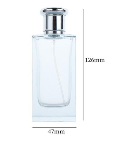 Wholesale 30ml 50ml Colored Glass Square Refillable Perfume Bottles