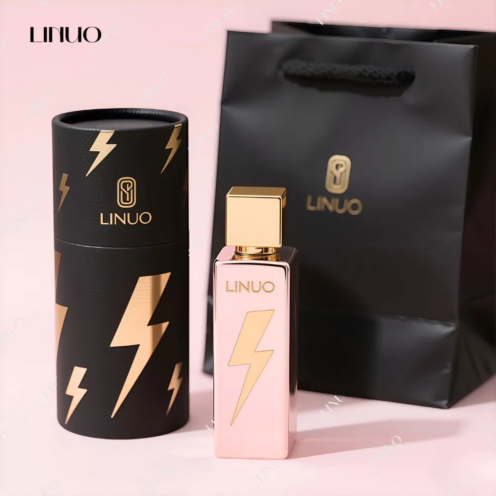 Customized Luxury 30ml50ml100ml Rectangular Cylindrical Square Embossed Pink Glass Perfume Bottle with Frosted Finish Leak-Proof Pump Eco-Friendly Packaging