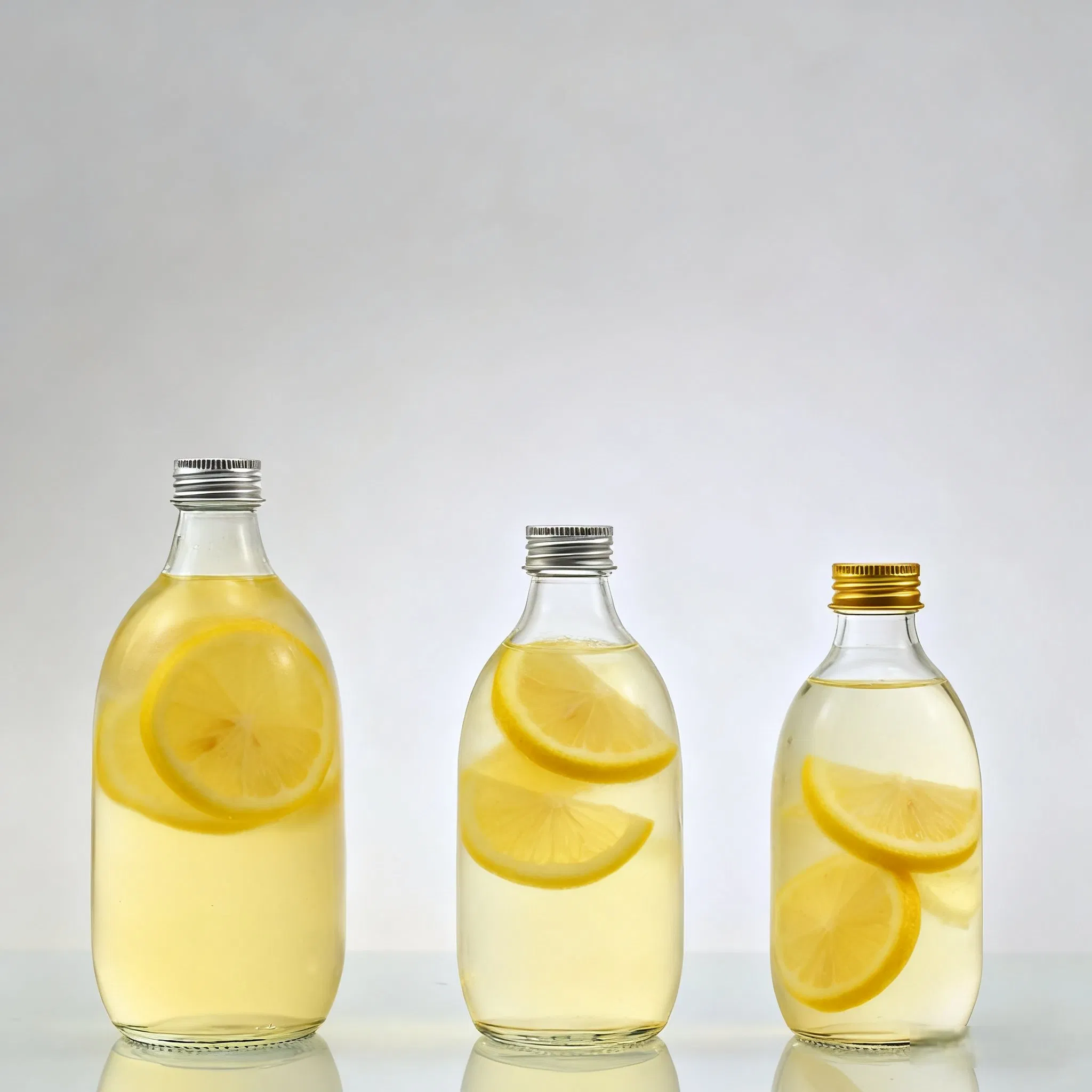 Wholesale Lightweight Flat Empty Vodka Glass Bottle Flask 350ml 200ml Clear Glass Fruit Juice Beverage Bottle